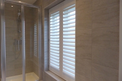 Tall Bathroom Window Fitted with Waterproof Shutters