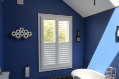 Waterproof Split Tilt Shutters Fitted in Bathroom