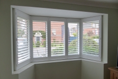 Interior Shutters Fitted to Angled Bay Window