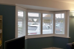 Wide Angled Bay Window with Shutters Fitted