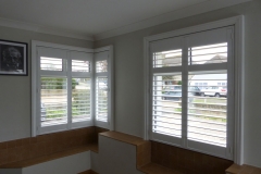 Shutters Fitted to Corner Window From Large Square Bay