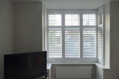 Shutter Fitted to Small Square Bay Window in Living Room