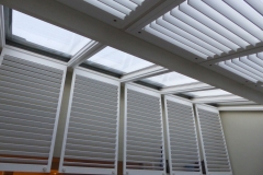 White Shutters Fitted to Conservatory Roof