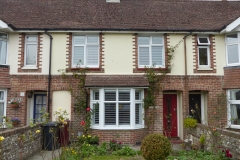 Internal Plantation Shutters Fitted to Terraced House with Round Bay Window