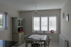 Three Panel TPost Shutters Fitted to Kitchen Diner Window