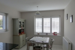 Kitchen Dining Room with Full Height Plantation Shutters