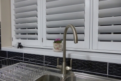 White Shutters Fitted Above Kitchen Sink