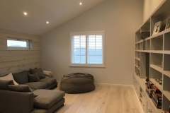Simple Window in Lounge with White Plantation Shutters