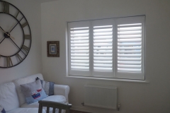 White Plantation Shutters in the Living Room