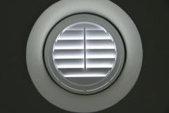 Bespoke Shutters Fitted to Round Porthole Window