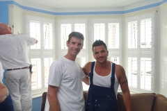 Sam Dunster and Peter Andre on set for ITVs 60 Minute Makeover