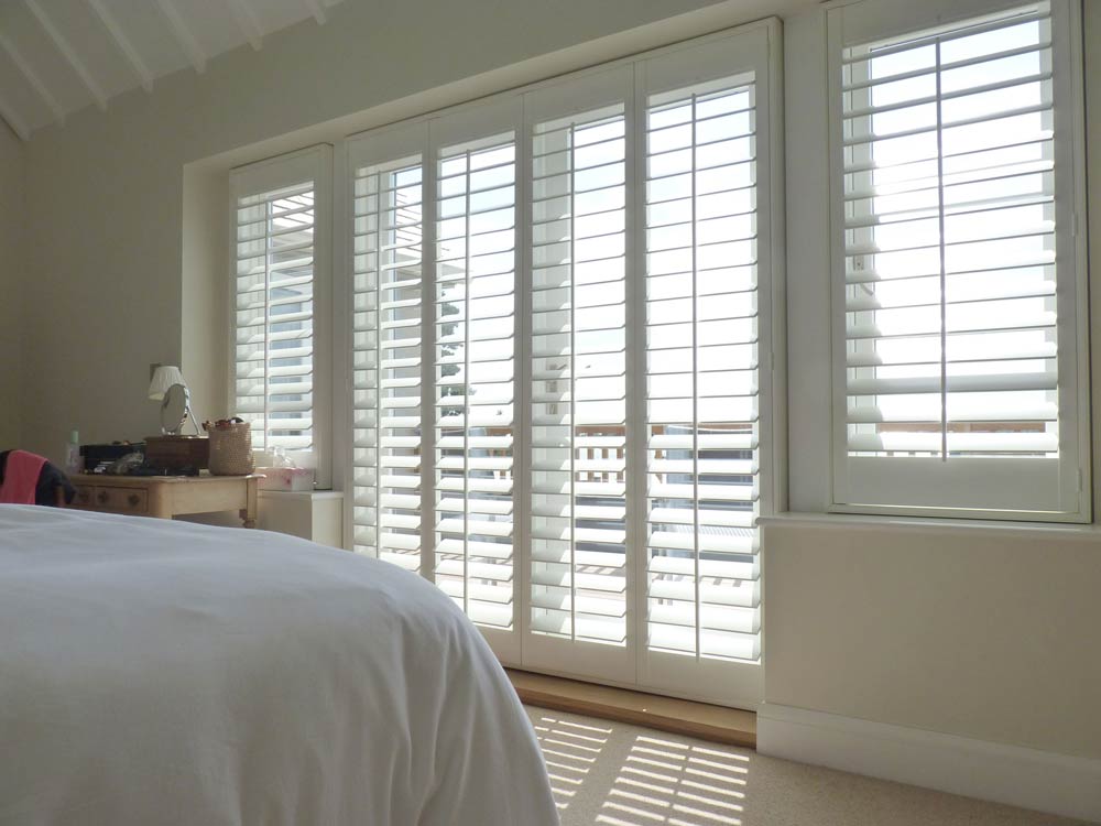 French door with window shutters fitted