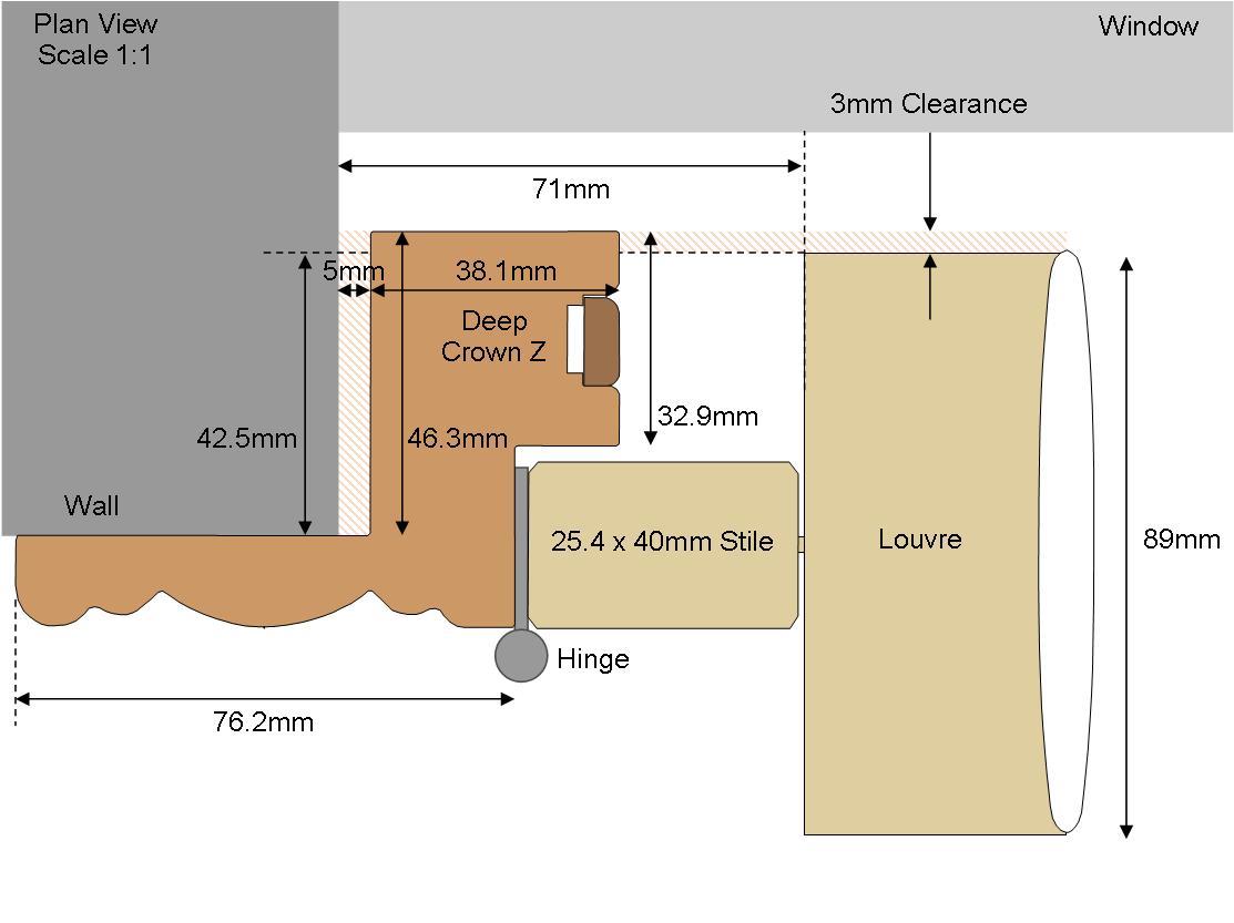 Technical drawing Deep Crown 89 Louvre