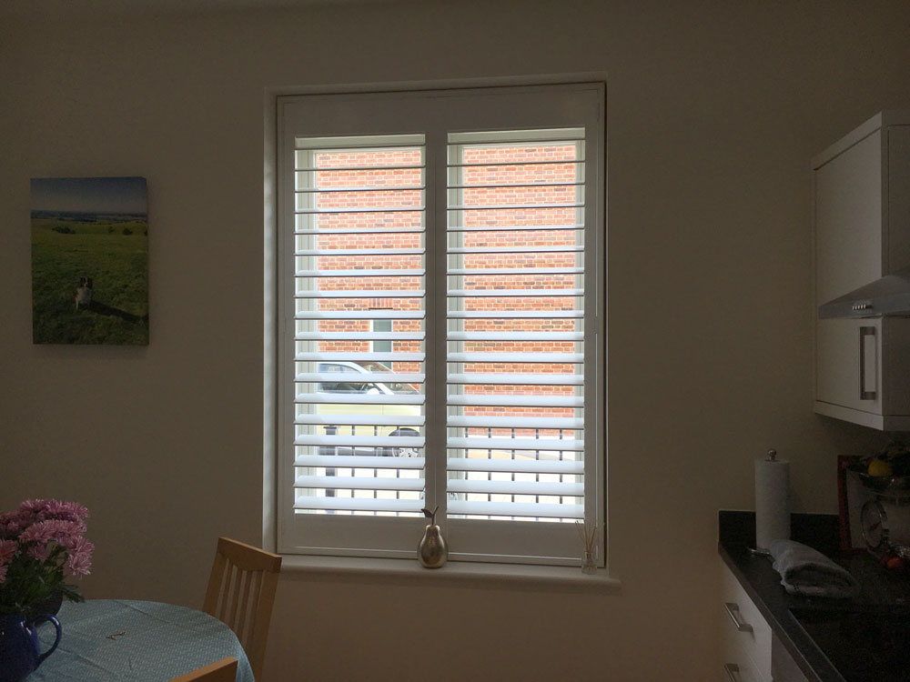 Full Height Plantation Shutters in Kitchen