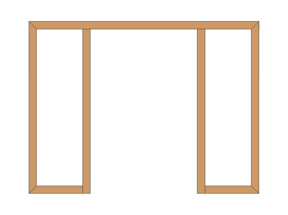4 sided partial shutter frame