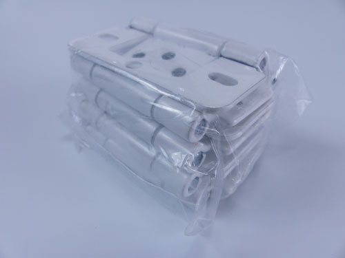 Pack of white shutters hinges