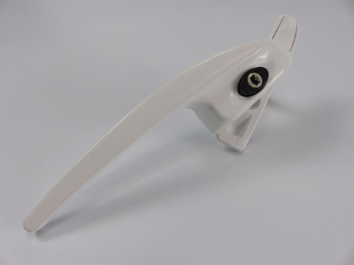 White low profile handle